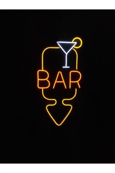 BAR Neon Işıklı Duvar Tabelası - Dekoratif Işıklı Bar İşareti (Resin / Pleksi LED Tasarım)