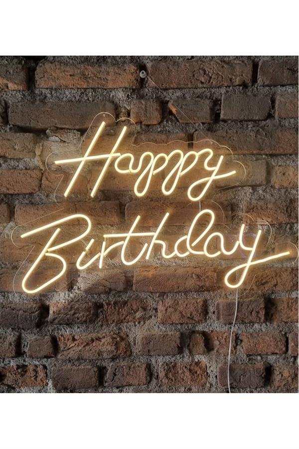 Happy Birthday Neon Tabela