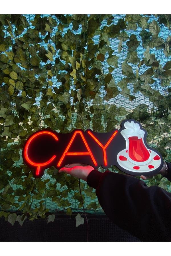 Neon ÇAY Yazısı