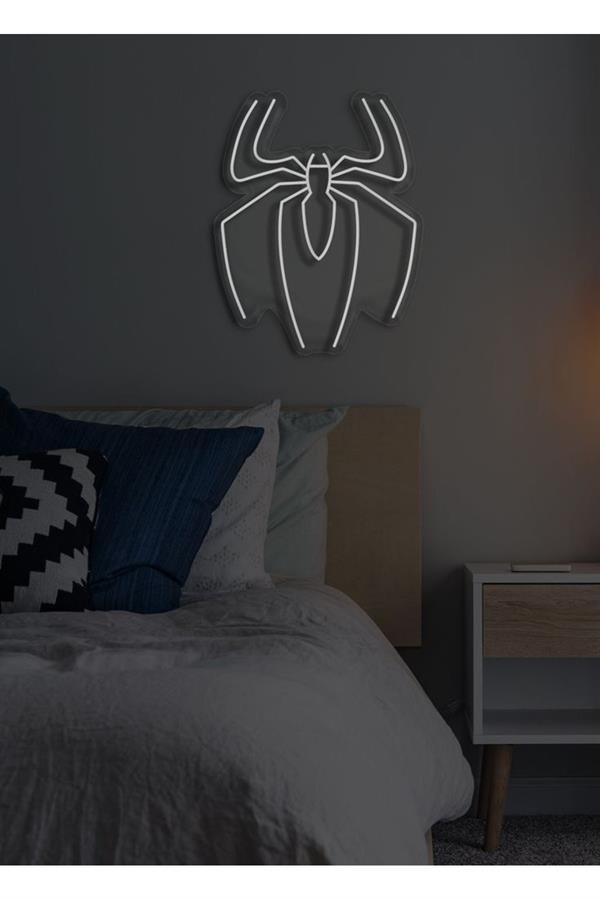 Neon Örümcek Işıklı Duvar Tabelası - Spider Tasarım LED Dekoratif Pleksi Duvar Aydınlatması