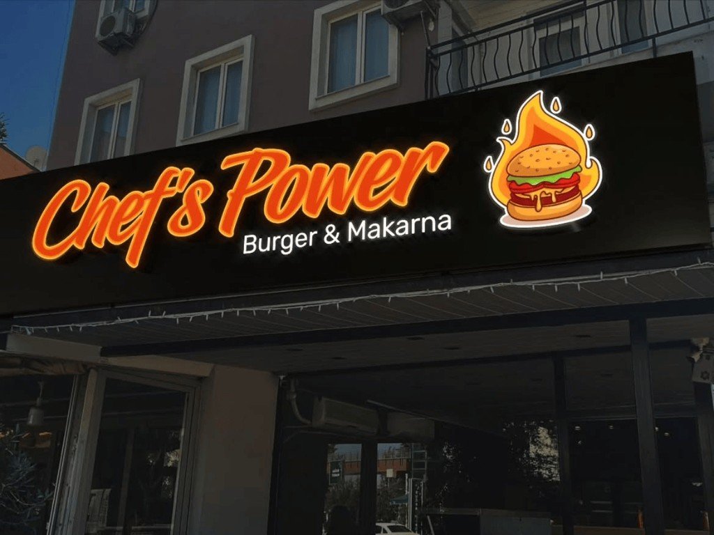 Chef's Power Işıklı Tabela
